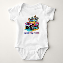 Beach Adventure Baby Bodysuit. Baby Strampler