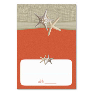 Beach Amore' Coral Sunshine Card Tischnummer