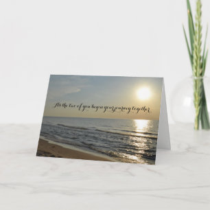 Beach and Sun Wedding Card Karte