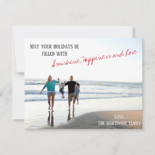 Beach and SUnshine Holiday Card - PERSONALISIEREN  Feiertagskarte