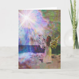 Beach Angel of Light Greeting Card Karte