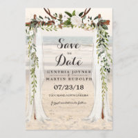Beach Arbor Hochzeit Speichern Sie das Datum der E