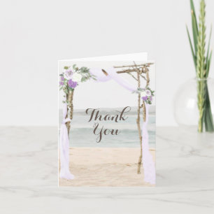Beach Arbor Lavender Wedding Dankeschön Card Dankeskarte