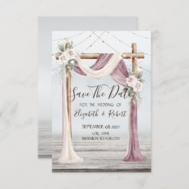 Beach Arbor String Lights Save the Date