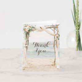 Beach Arbor Wedding Dankeschön Card Dankeskarte