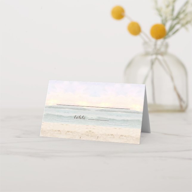 Beach Arbor Wedding Place / Escort Cards Platzkarte (Vorderseite)