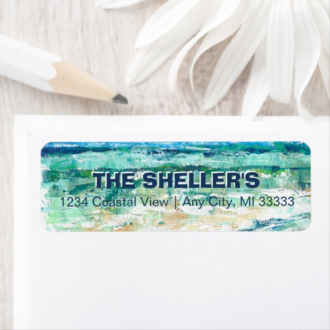 Beach Art Coastal Water Waves Abstrakt (Insitu)