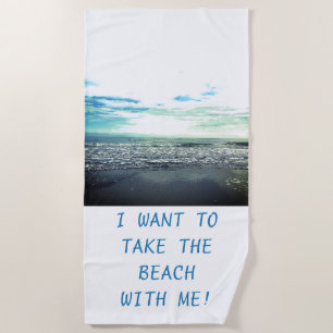 Beach Art Foto Vorlage Typografie Funny Niedlich Strandtuch