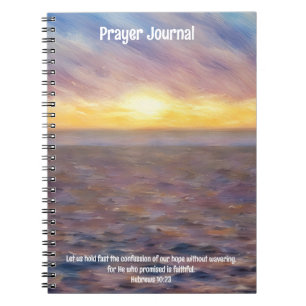 Beach Art Ocean Art Bible Verse Prayer Journal Notizblock