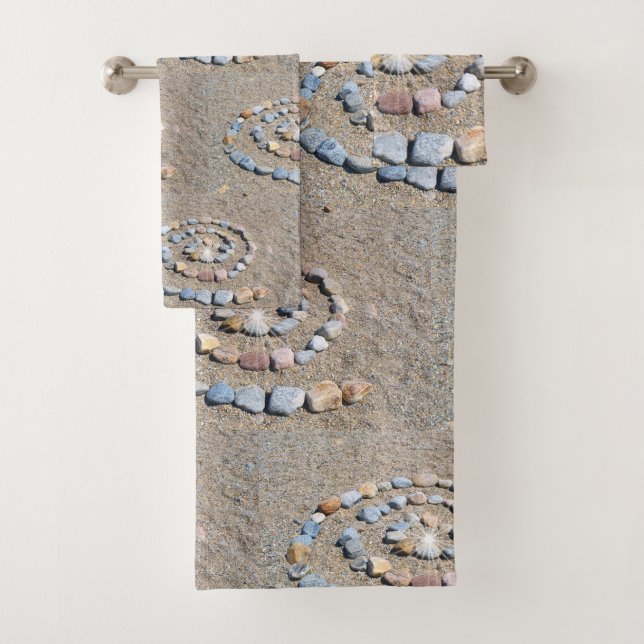 Beach Art Spiral Badhandtuch Set (Insitu)