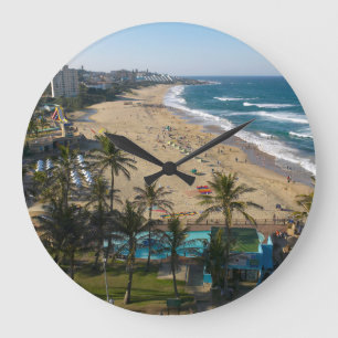 Beach At Margate, South Coast, Kwazulu-Natal 2 Große Wanduhr