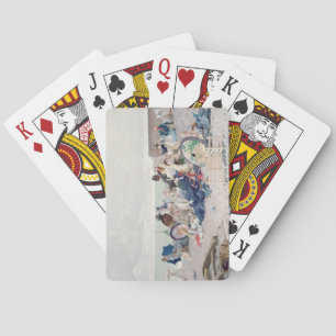 Beach at Yport, 1878 (oil on canvas) Spielkarten