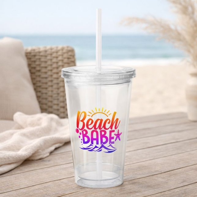 Beach Babe Acrylic Tumbler Acryltrinkbecher (Von Creator hochgeladen)