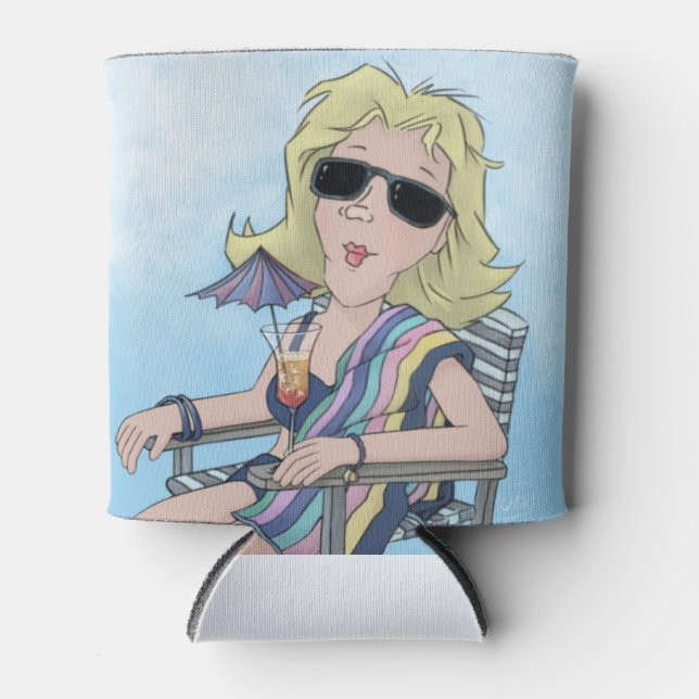Beach Babe kann kühlen Dosenkühler (Vorderseite)