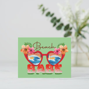 Beach Babe Postcard Postkarte