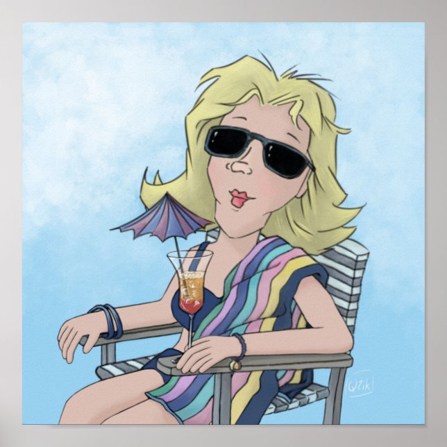 Beach Babe Poster (Vorne)