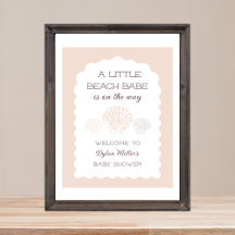 Beach Babe Seashell Girl Babydusche Willkommen