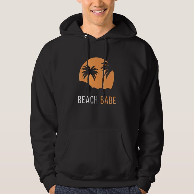 Beach Babe Sommerferien Palmen und Sonnenschein Hoodie (Vorderseite)