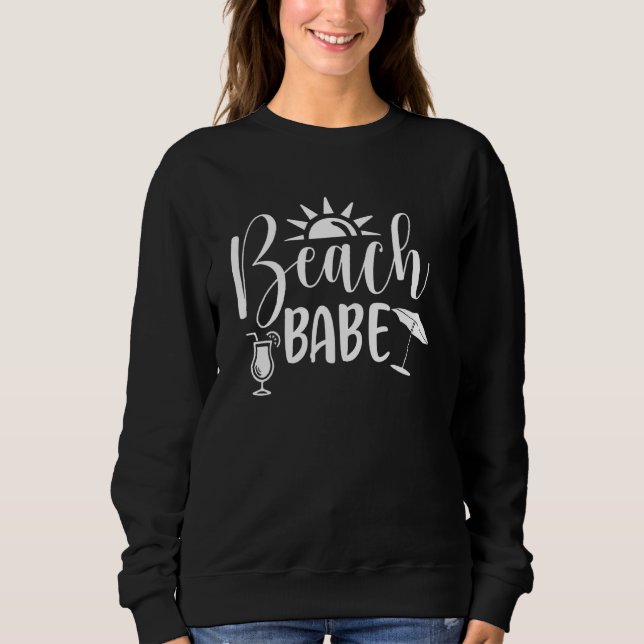 Beach Babe Sommerurlaub Souvenir Sweatshirt (Vorderseite)