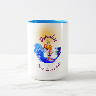"Beach Babe Surfer" Zweifarbige Tasse