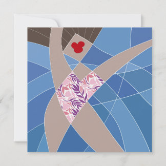 Beach Babe Swimsuit Model Fashion Illustration Karte