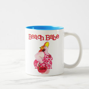 "Beach Babe" Zweifarbige Tasse
