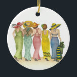 Beach Babes Keramik Ornament<br><div class="desc">Für alle meine originalen Aquarellbilder im Laden benutze ich die 'limitierte Palette'. Rot, Gelb, Blau. Das produziert alle Schattierungen und Farben, die Sie in meinen Bildern sehen. Rot, gelb und blau durchsichtige Wasserfarbe in warmen und coolen Farbtönen können gemischt werden, um eine beliebige Farbe im Spektrum zu erhalten. Ich finde,...</div>