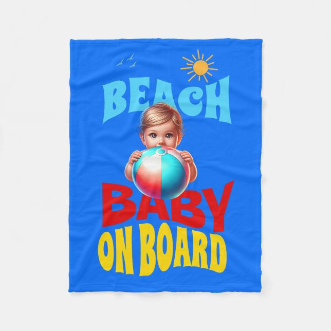 Beach Baby an Bord Fleecedecke (Vorderseite)