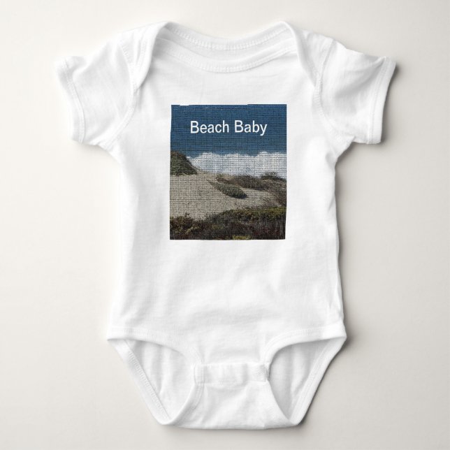 Beach Baby California Küste Landschaft Sand Ozean Strampler (Vorderseite)