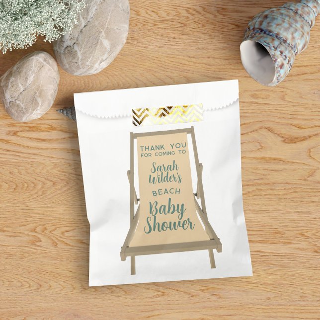 Beach Baby Dusche Vielen Dank für Ihr Interesse Ba Geschenktütchen (Beach Baby Shower Thank You favor bags for your baby shower on the beach. Just add your name. Beachy)