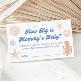 Beach Baby Dusche Wie groß ist Mama's Bauchspiel Begleitkarte