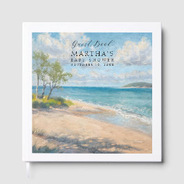 Beach Baby Guestbook Seaside Baby Shower Keepsak Gästebuch