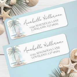 Beach Baby Shower Return Address