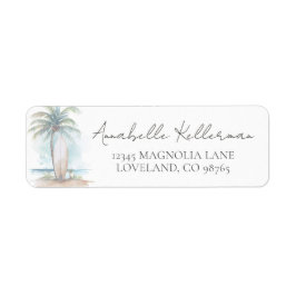 Beach Baby Shower Return Address