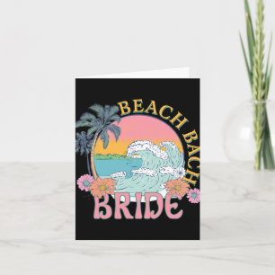 Beach Bach Bride Bridesmaid Retro Summer Bachelore Karte