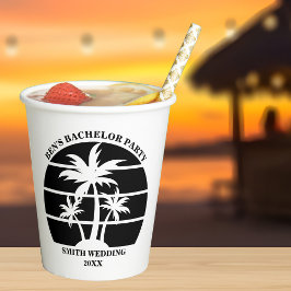 Beach Bachelor Party Island Wedding Personalisiert Pappbecher