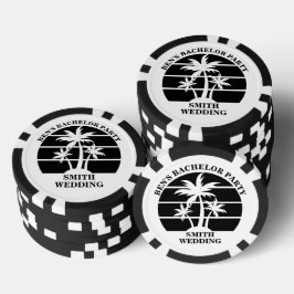 Beach Bachelor Party Island Wedding Personalisiert Pokerchips