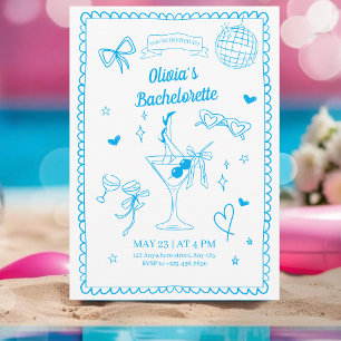 Beach Bachelorette Bach Party Wandern neben dem Wa Einladung