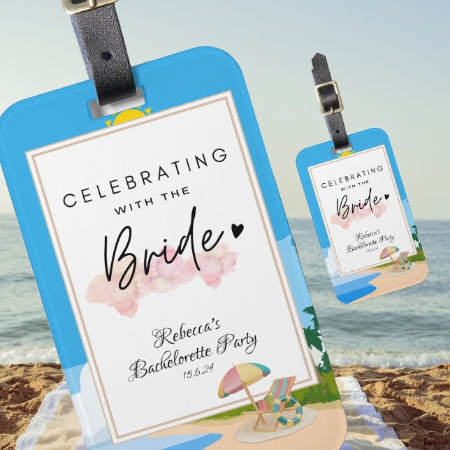 Beach Bachelorette | Henne-Party Gepäckanhänger (Von Creator hochgeladen)