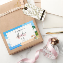 Beach Bachelorette, Hens Party Rechteckiger Aufkleber