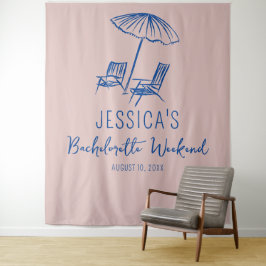 Beach Bachelorette Wochenende Background Foto Stan Wandteppich
