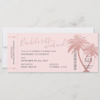 Beach Bachelorette Wochenende Boarding Ticket