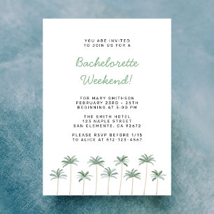 Beach Bachelorette Wochenende Einladung