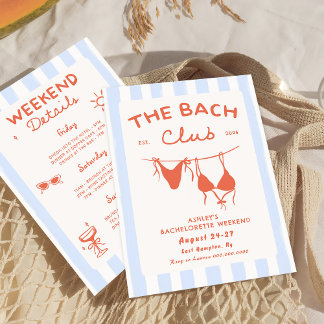 Beach Bachelorette Wochenende Einladung