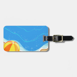 Beach Ball am Strand Gepäckanhänger