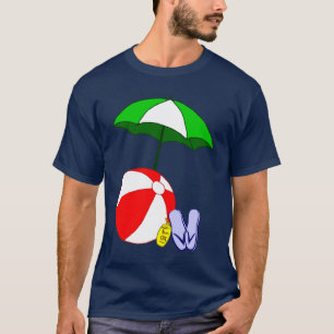 Beach Ball and Pool Umbrella Vacation T-Shirt