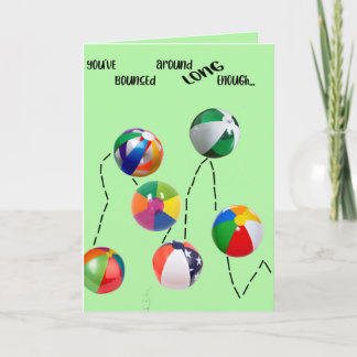 BEACH BALL BIRTHDAY CARD KARTE