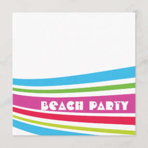 Beach Ball gestreiftes Salzwasser Ocean Beach Part Einladung