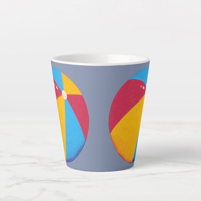 Beach Ball Latte Tasse (Vorderseite)