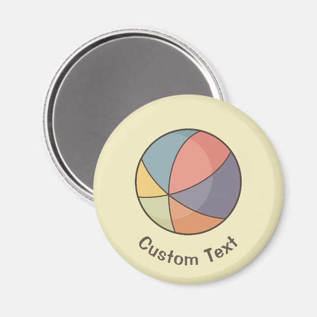 Beach Ball Magnet (Vorderseite/Rückseite)